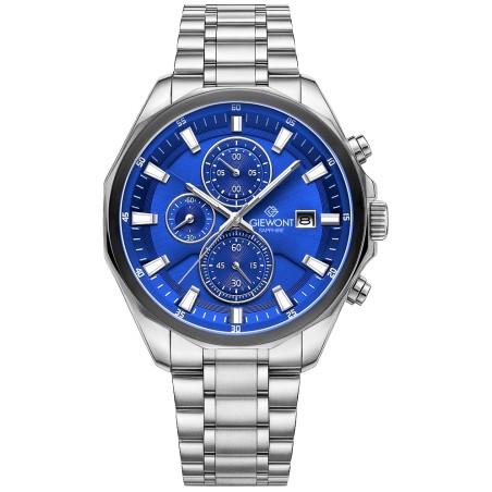 Zegarek Męski Giewont Chronograph Sapphire Srebrno Niebieski GW7290-B3
