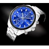 Zegarek Męski Giewont Chronograph Sapphire Srebrno Niebieski GW7290-B3