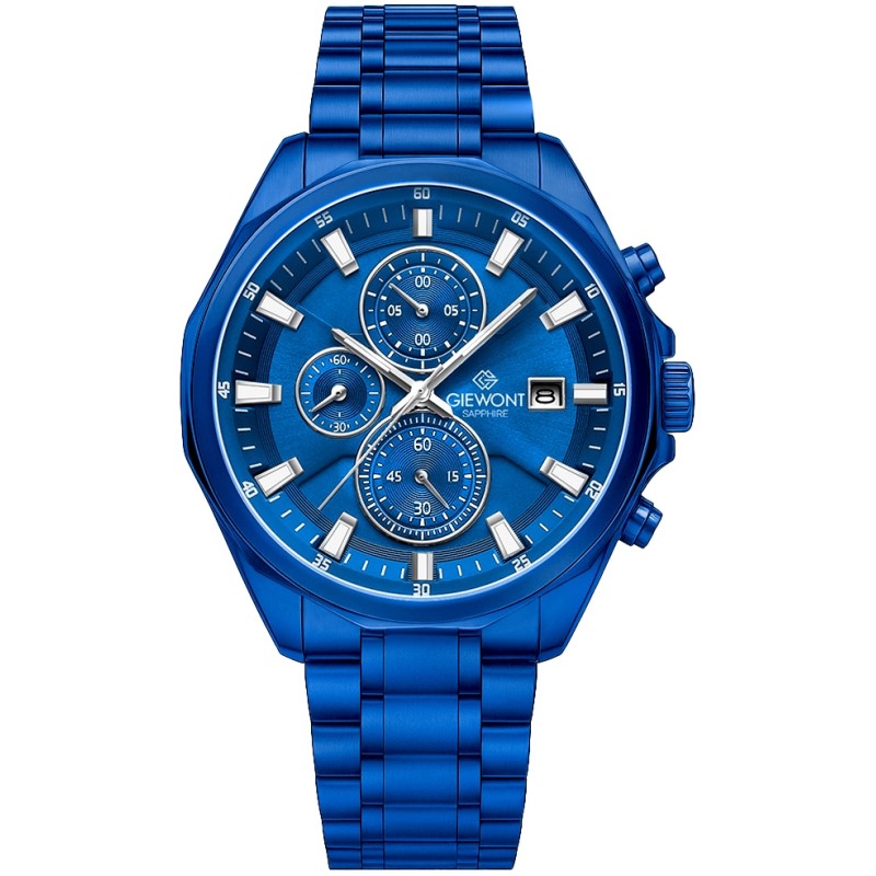 Zegarek Męski Giewont Chronograph Sapphire Niebieski GW7290-B5