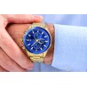 Zegarek Męski Giewont Chronograph Sapphire Złoto Niebieski GW7290-B6