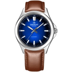 Zegarek Męski Giewont Elegance Sapphire Brązowo Niebieski GW5160-A4