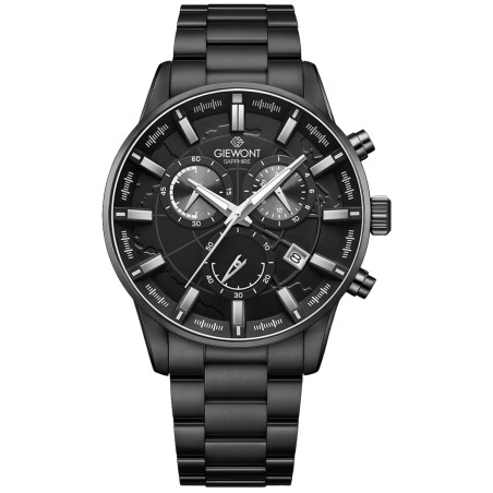 Zegarek Męski Giewont Chronograph Sapphire Czarny GW4580-B1