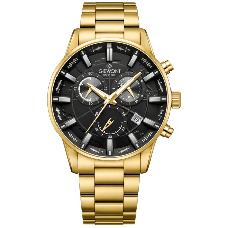 Zegarek Męski Giewont Chronograph Sapphire Złoto Czarny GW4580-B4