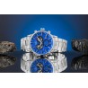 Zegarek Męski Giewont Chronograph Sapphire Srebrno Niebieski GW4580-B3