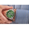 Zegarek Męski Giewont Chronograph Sapphire Srebrno Zielony GW3970-B8