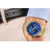 Zegarek Męski Giewont Chronograph Sapphire Złoto Niebieski GW3520-B5