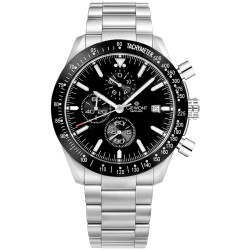 Zegarek Męski Giewont Chronograph Sapphire Srebrno Czarny GW8720-B2