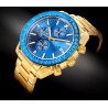 Zegarek Męski Giewont Chronograph Sapphire Złoto Niebieski GW8720-B6