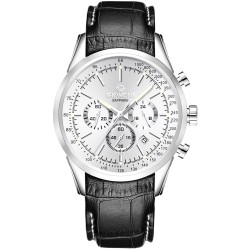 Zegarek Męski Giewont Chronograph Sapphire Srebrny GW7650-A1