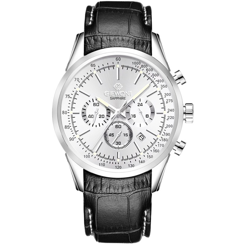 Zegarek Męski Giewont Chronograph Sapphire Srebrny GW7650-A1