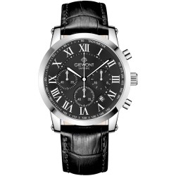 Zegarek Męski Giewont Chronograph Sapphire Srebrno Czarny GW6260-A2