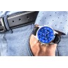 Zegarek Męski Giewont Chronograph Sapphire Srebrno Niebieski GW6260-A4