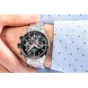Zegarek Męski Giewont Chronograph Sapphire Srebrno Czarny GW9140-B1