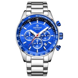 Zegarek Męski Giewont Chronograph Sapphire Srebrno Niebieski GW9140-B3