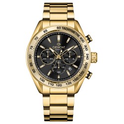 Zegarek Męski Giewont Chronograph Sapphire Złoto Czarny GW9580-B4