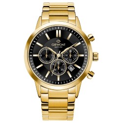 Zegarek Męski Giewont Chronograph Sapphire Złoto Czarny GW8510-B5