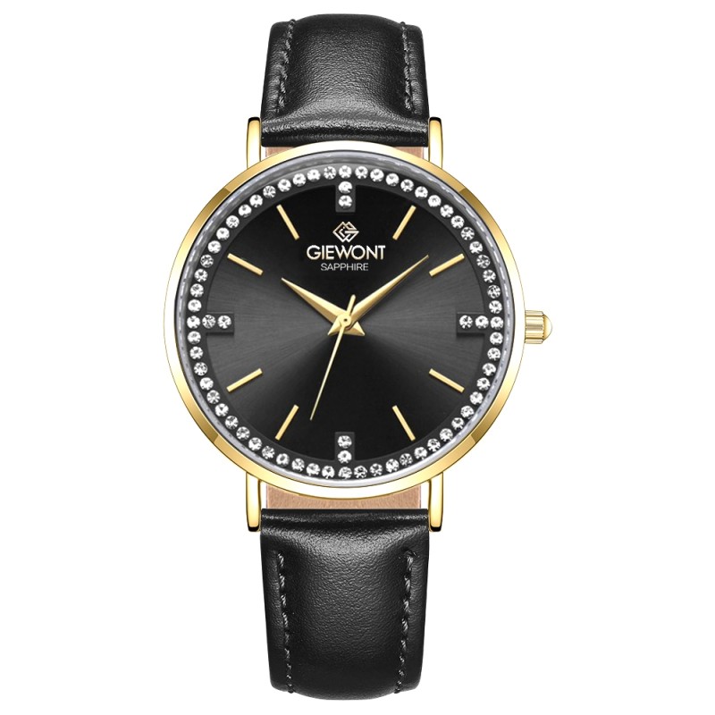 Zegarek Damski Giewont Sapphire Złoto Czarny GW5390-A4