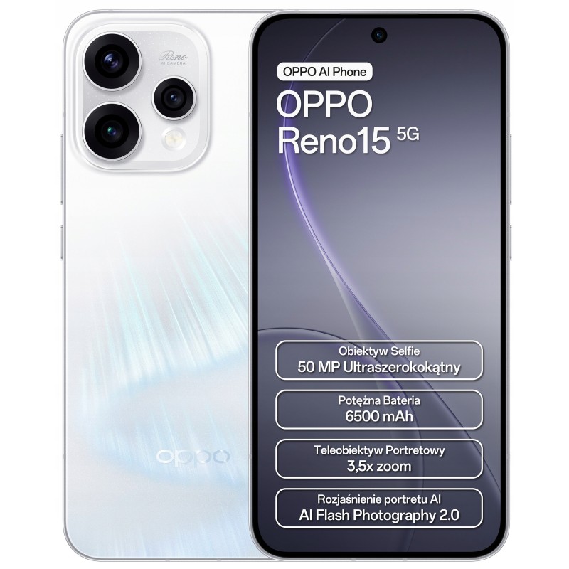 OPPO Reno15 5G 6,59" 8/512GB AMOLED 120Hz ColorOS 16.0 BT5.4 WIFI6 NFC GPS